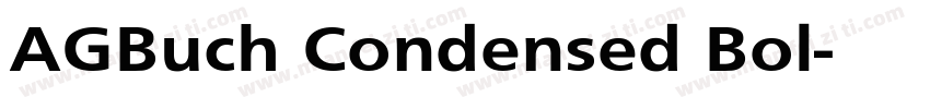 AGBuch Condensed Bol字体转换